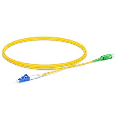 LC UPC to SC APC Simplex Single Mode PVC Fiber Optic Patch Cable