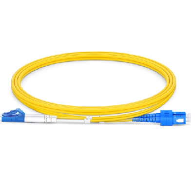 LC UPC to SC UPC Duplex Single Mode PVC Fiber Optic Patch Cable