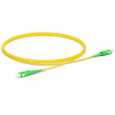 SC APC to SC APC Simplex Single Mode PVC Fiber Optic Patch Cable