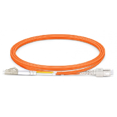 LC UPC to SC UPC Duplex OM2 Multimode PVC Fiber Optic Patch Cable