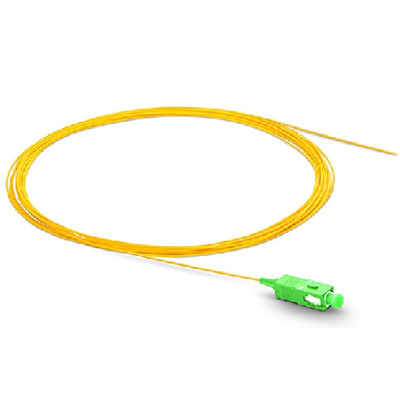 SC APC Simplex Single Mode PVC Fiber Optic Pigtail