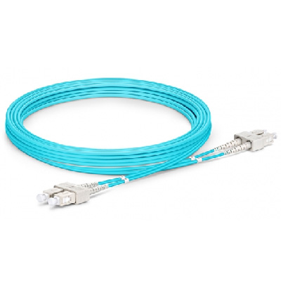 SC UPC to SC UPC Duplex 3.0mm PVC OM4 Multimode Fiber Optic Patch Cable